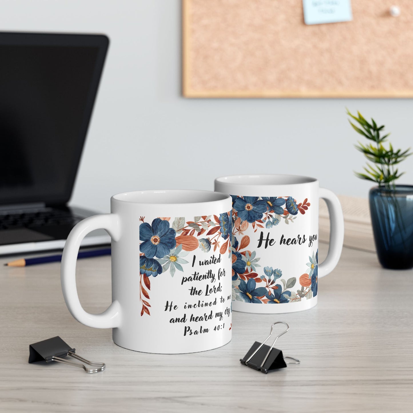 Floral Quote Ceramic Mug, Inspirational Coffee Cup, Flower Design Gift, Cozy Kitchenware, Mother's Day, Birthday Present