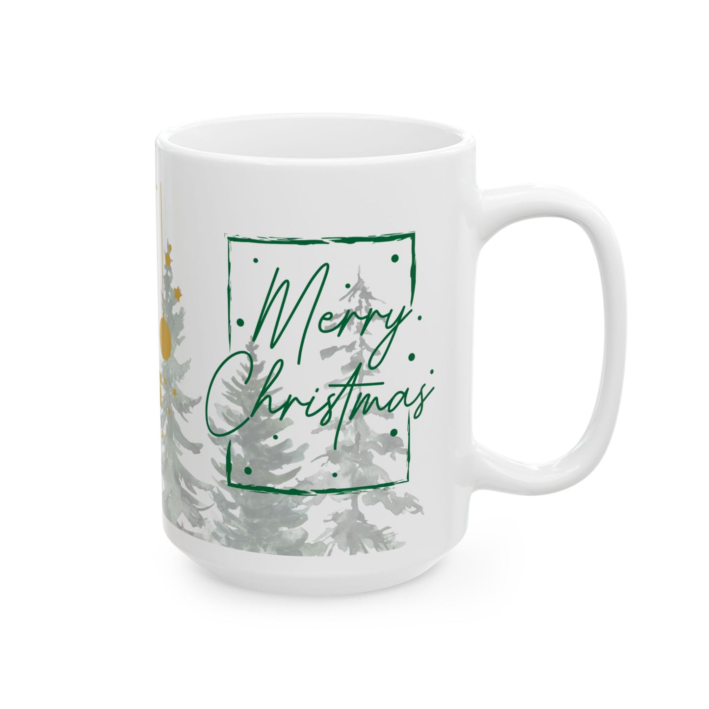 Christmas Tree Ceramic Mug, Holiday Gift, Seasonal Coffee Cup, Xmas Decor, Reusable Drinkware, Festive Beverage Container