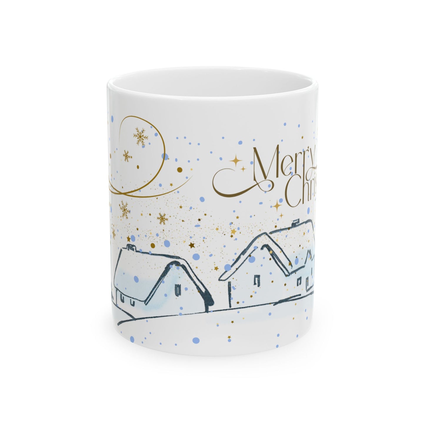 Merry Christmas Ceramic Mug, Holiday Gift for Coffee Lovers, Festive Tea Mug, Cozy Winter Decor, Hot Beverage Cup