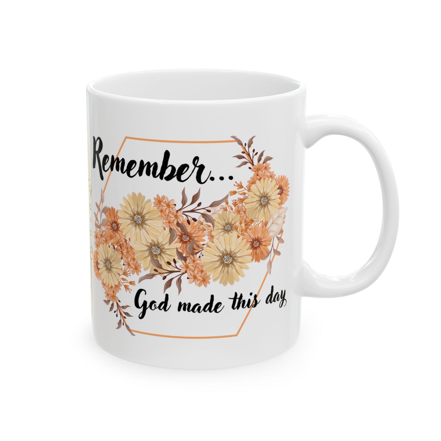 Inspirational Floral Ceramic Mug - Perfect for Daily Reflection, Gifts, Quotes, Home Decor, Coffee Lovers