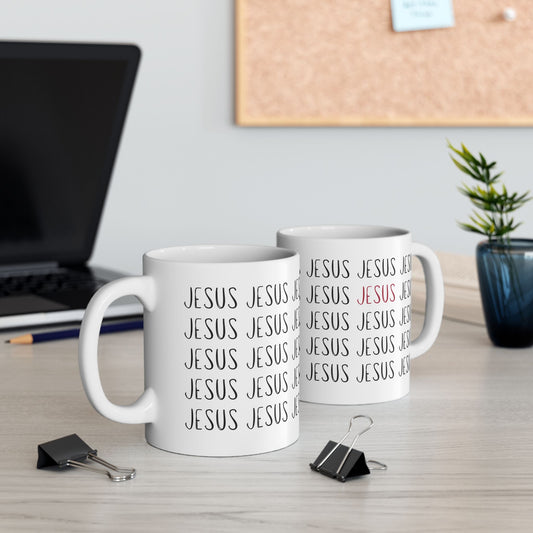 Jesus Ceramic Mug, Perfect Gift for Faith, Christian Decor, Coffee Lovers, Religious Holidays, Inspirational Beverage