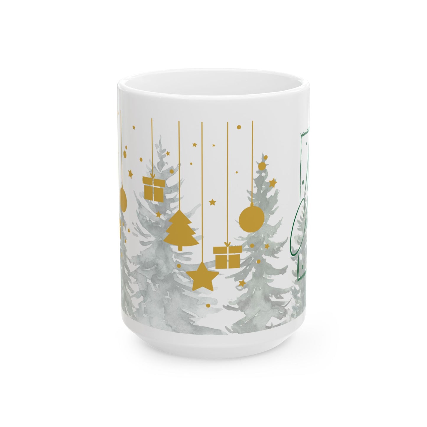 Christmas Tree Ceramic Mug, Holiday Gift, Seasonal Coffee Cup, Xmas Decor, Reusable Drinkware, Festive Beverage Container