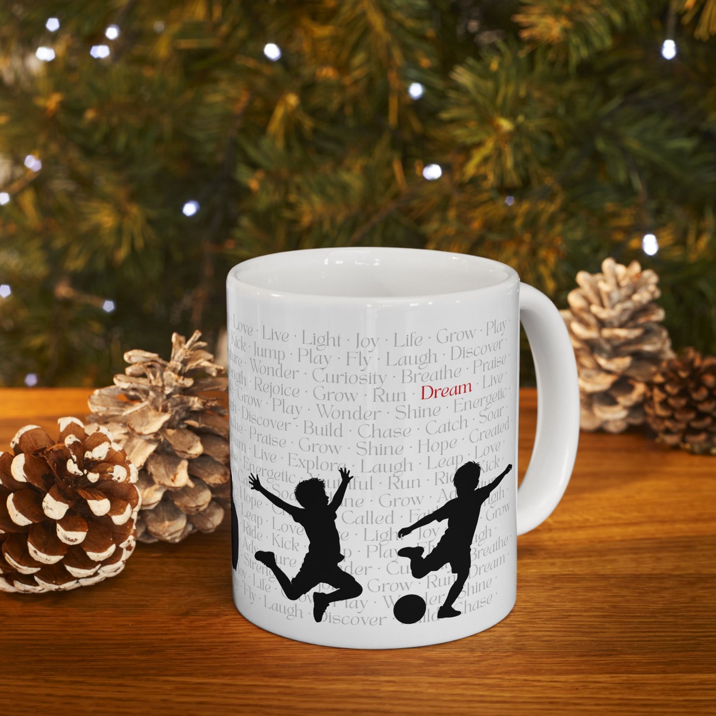 Inspiring Adventure Ceramic Mug - 11oz & 15oz, Motivational Coffee Gift for Dreamers, Ideal for Kids & Adults