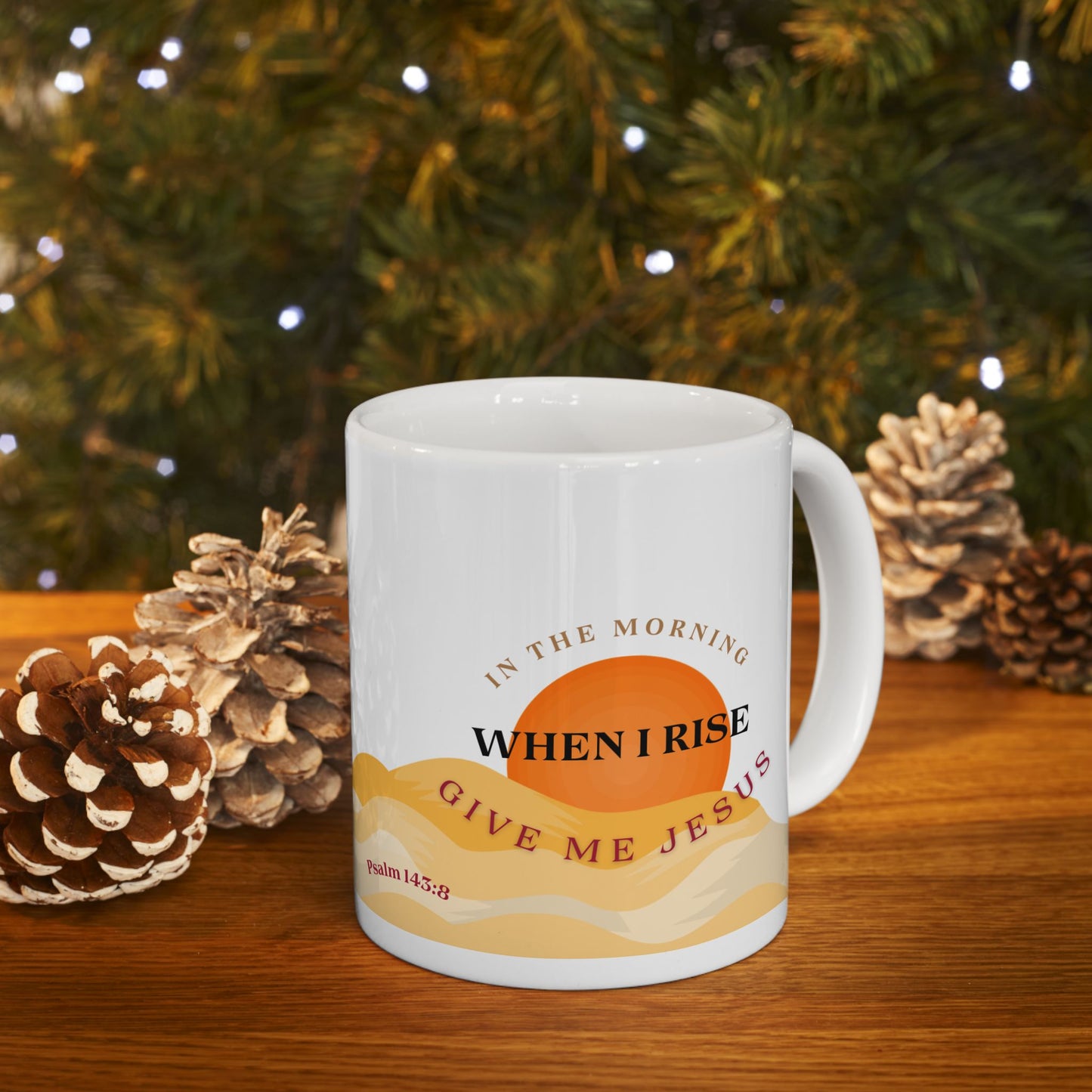 Inspirational Ceramic Mug - 11oz & 15oz Coffee Cup, Motivational Gift, Bible Verse Mug, Home Office Decor