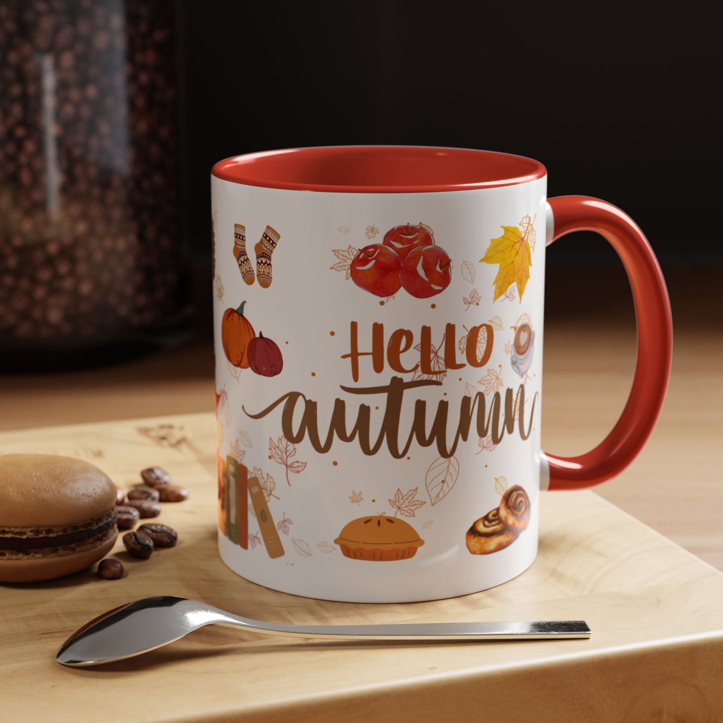 Autumn Vibes Coffee Mug, Cozy Fall Mug, Seasonal Coffee Cup, Pumpkin Spice Lover Gift, Cute Hot Drink Mug