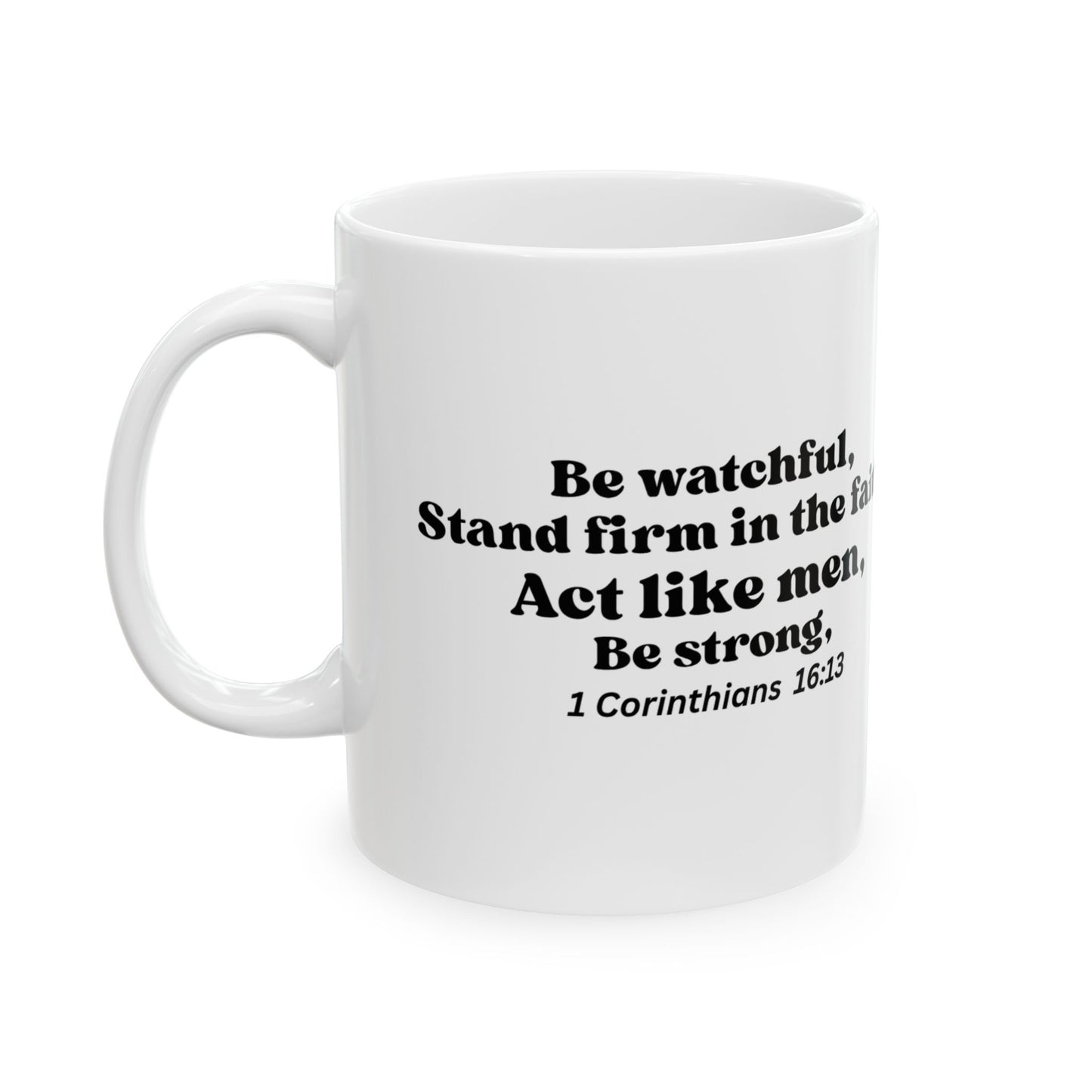 Inspirational Christian Man Mug, Motivational Coffee Cup, Faith-Based Gift, Uplifting Drinkware for Men, Bible Verse Mug