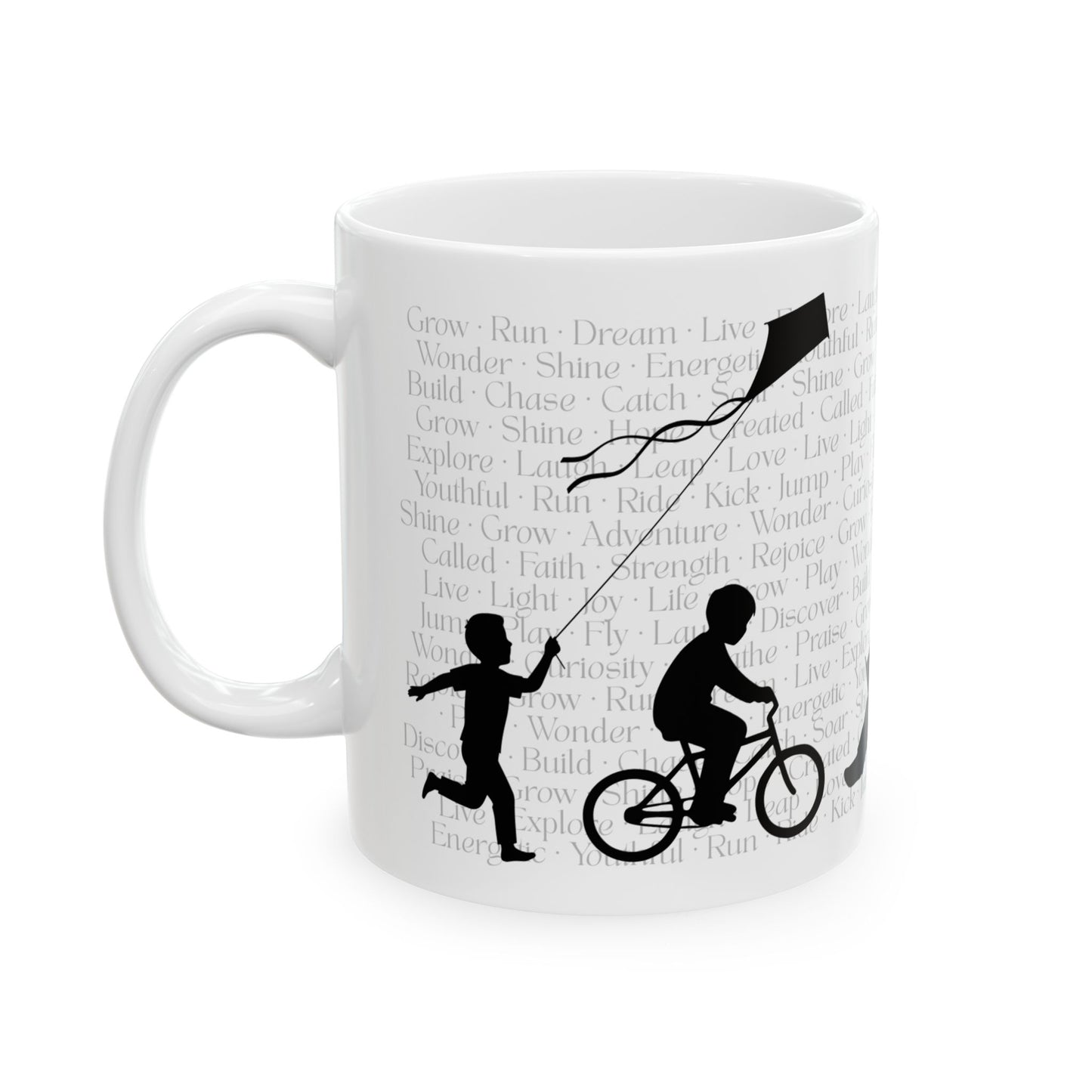 Inspiring Adventure Ceramic Mug - 11oz & 15oz, Motivational Coffee Gift for Dreamers, Ideal for Kids & Adults